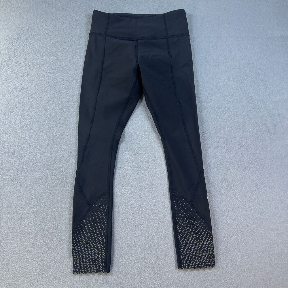 Lululemon Tights Womens 4 Black Tight-Stuff Tights 22" Running Hiking